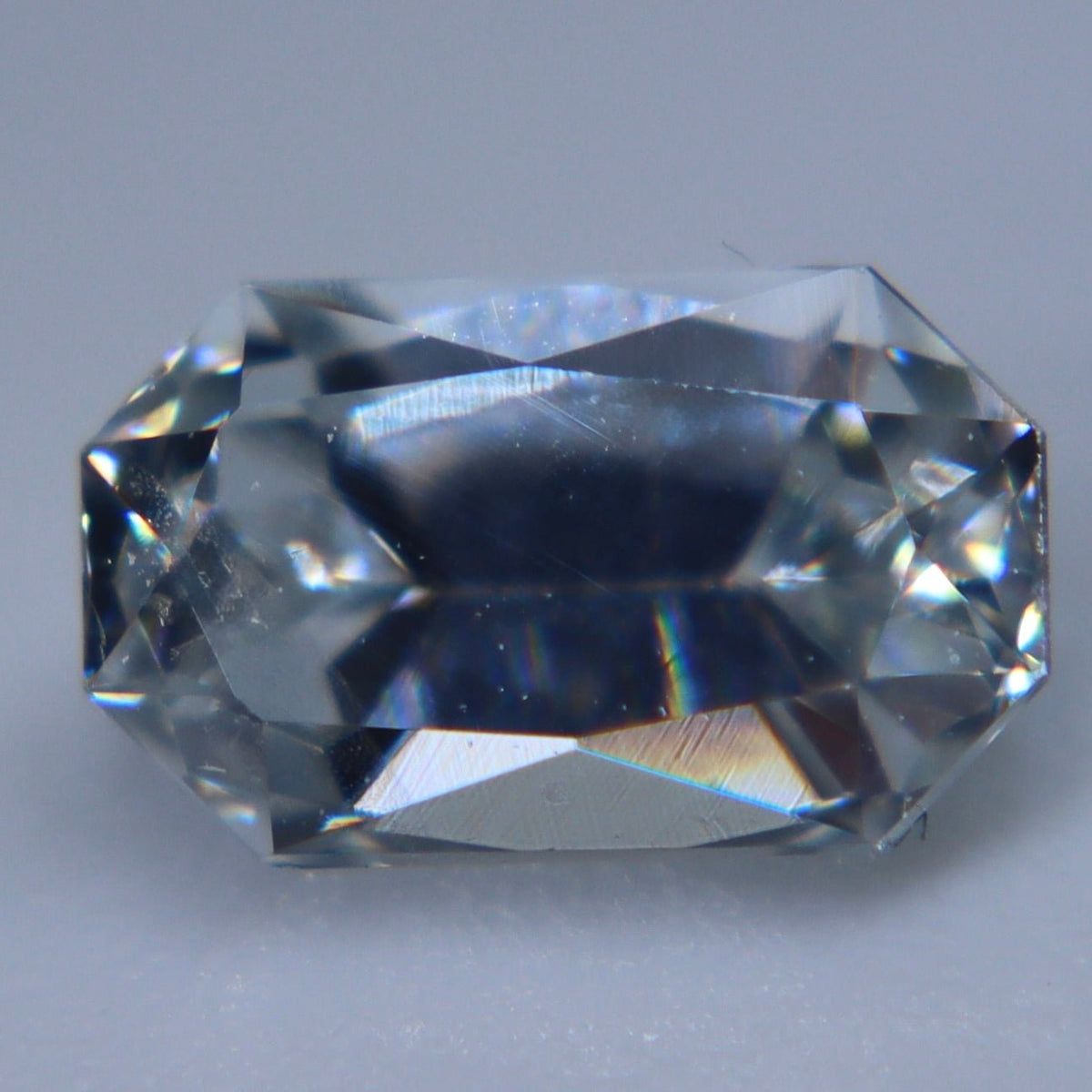 Natural White Sapphire 0.84 Carat Emerald Cut Ceylon Loose Gemstone - Sapphirepal
