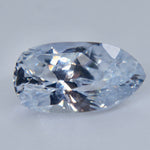 Elongated 10.76 mm natural white sapphire suitable for a custom pendant