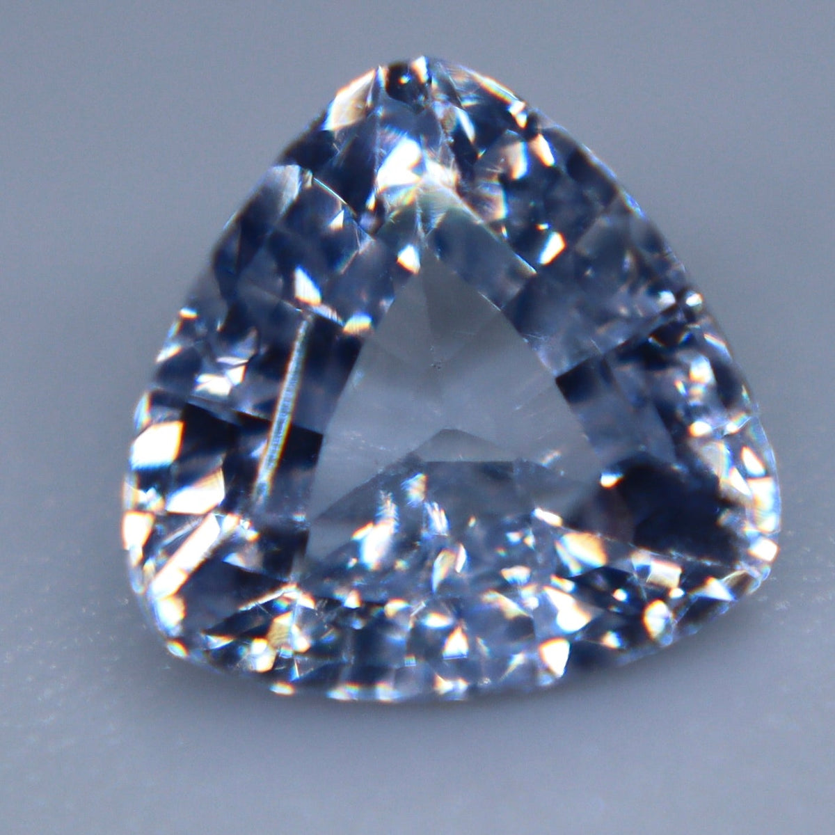 Natural White Sapphire 1.00 Carat Trillion Cut Ceylon Loose Gemstone - Sapphirepal