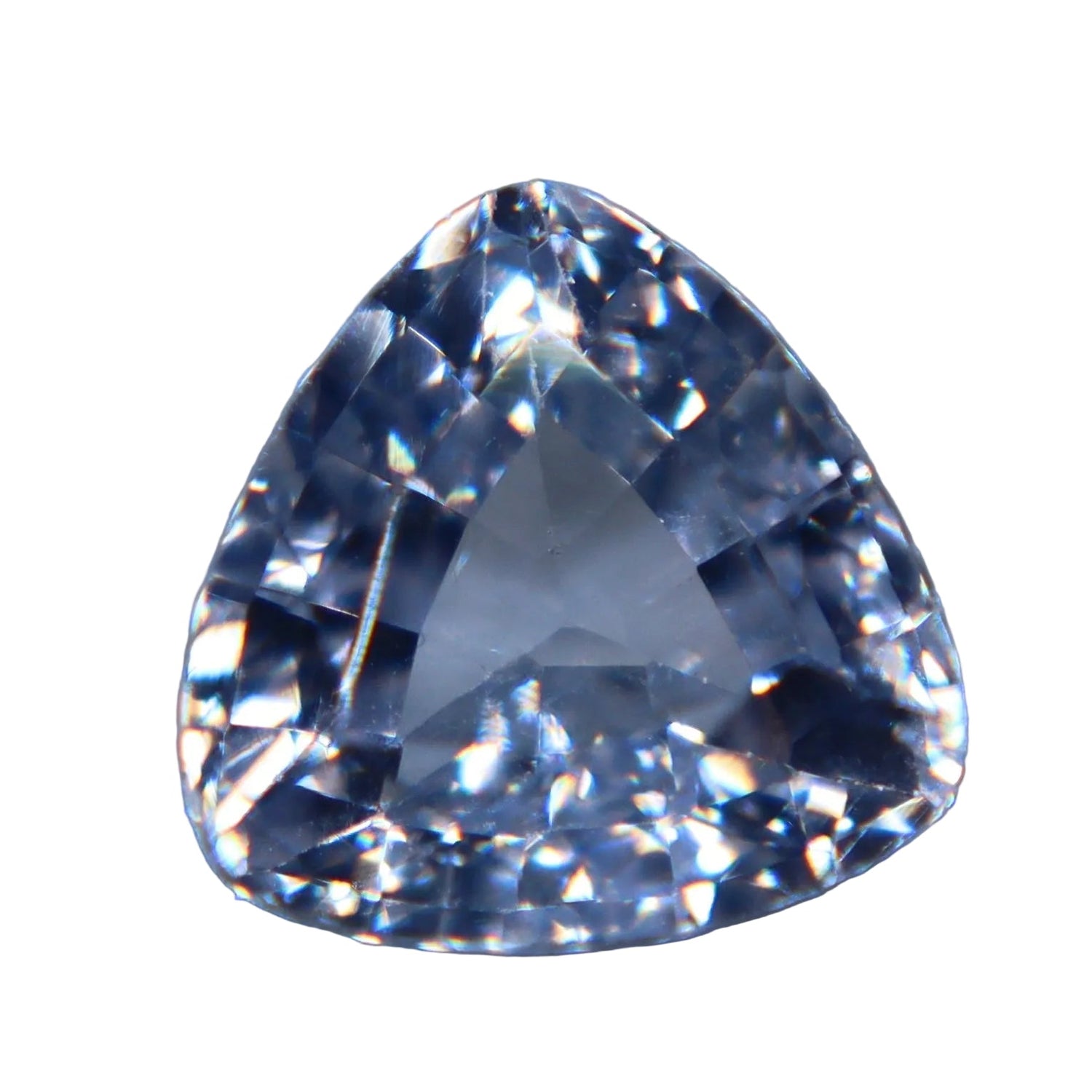 Natural White Sapphire 1.00 Carat Trillion Cut Ceylon Loose Gemstone - Sapphirepal