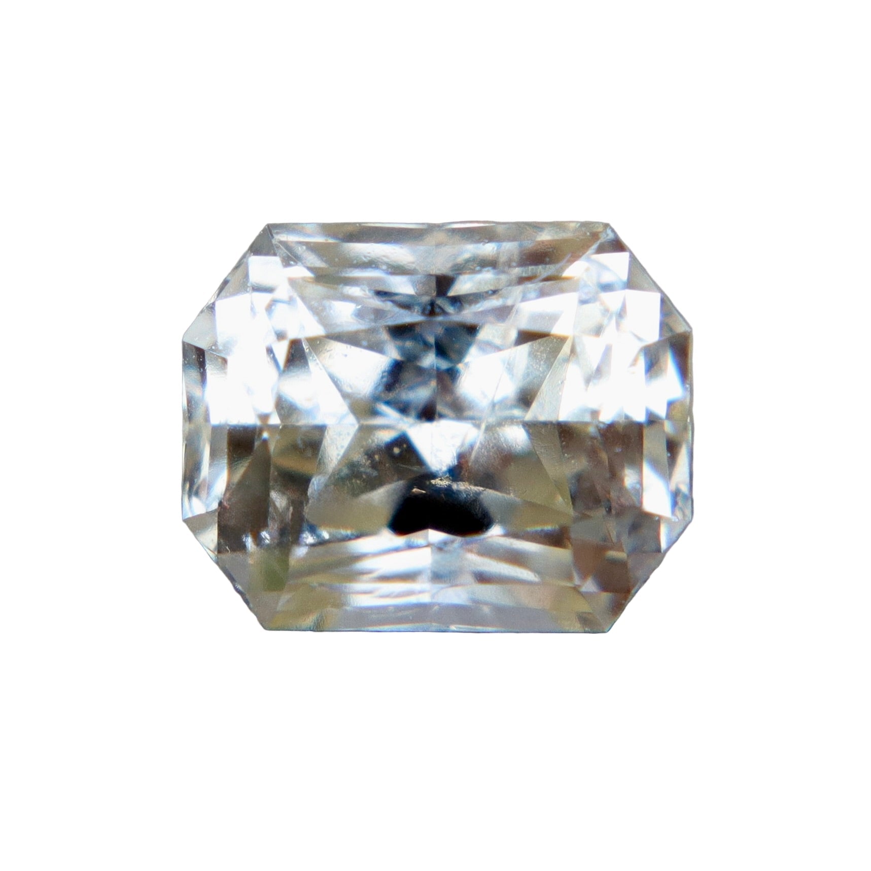 Natural White Sapphire 1.10 ct (Ceylon) – Unheated, Emerald Cut, Eye Clean - Sapphirepal