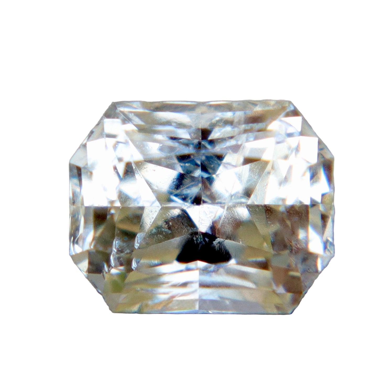 Natural White Sapphire 1.10 ct (Ceylon) – Unheated, Emerald Cut, Eye Clean - Sapphirepal