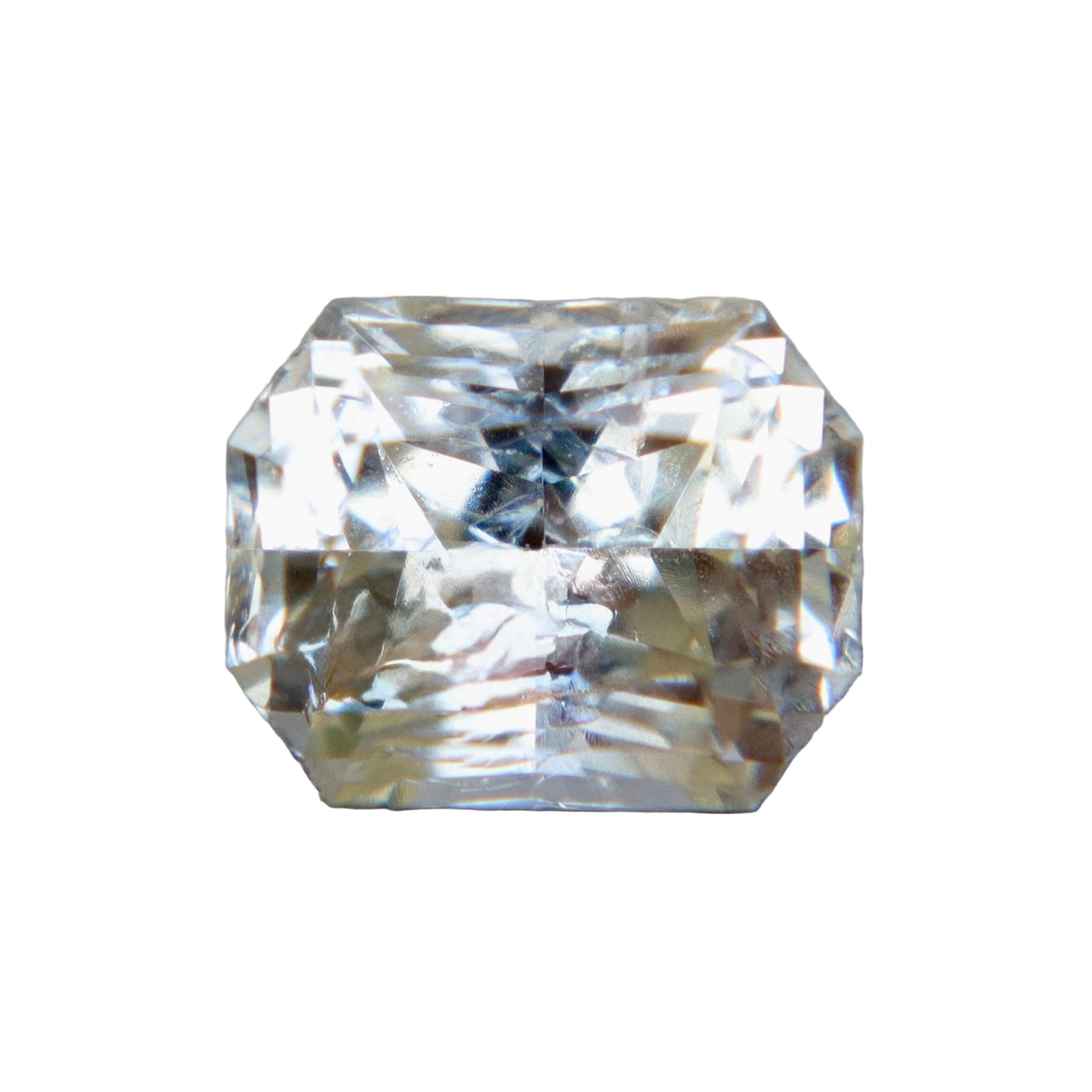 Natural White Sapphire 1.10 ct (Ceylon) – Unheated, Emerald Cut, Eye Clean - Sapphirepal