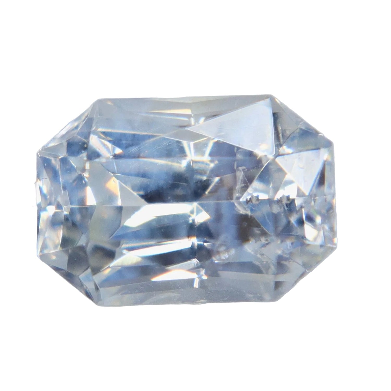 Natural White Sapphire 1.22ct Emerald Cut Ceylon Loose Gemstone - Sapphirepal