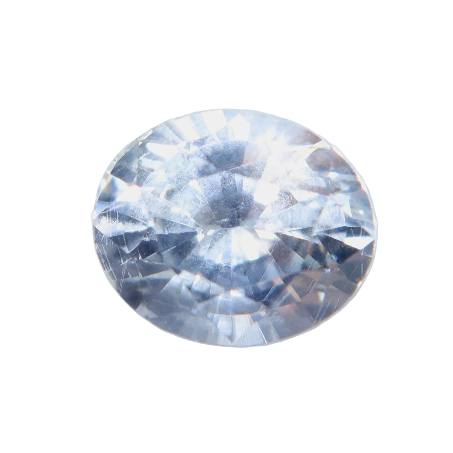 Natural White Sapphire – 1.65 Carat Unheated Ceylon Oval (VS Clarity) - Sapphirepal