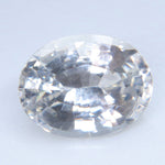 Natural White Sapphire 1.87 Ct Oval Cut Ceylon - Sapphirepal