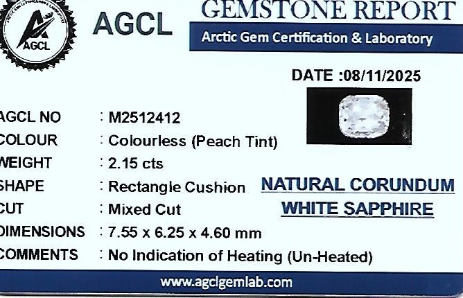 Natural White Sapphire – 2.15 Carat Oval Mixed Cut Unheated Gemstone from Ceylon - Sapphirepal