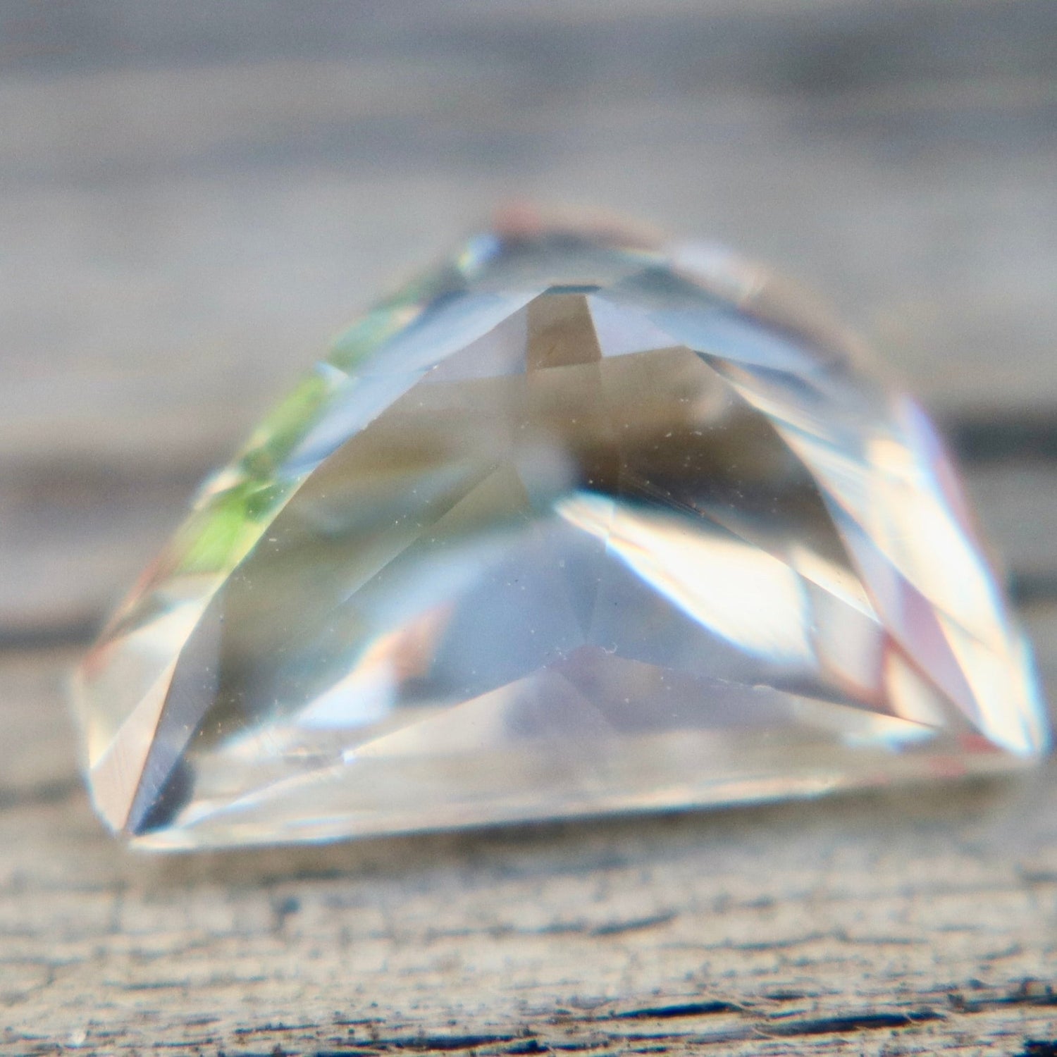 Natural White Sapphire 3.01 Carat Freeform Cut from Ceylon - Sapphirepal
