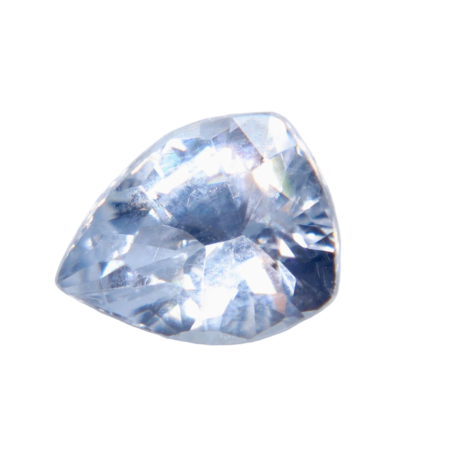 Natural White Sapphire (Heated) – 1.25 ct Modified Trillion Cut Loose Ceylon Sapphire | VS - Sapphirepal