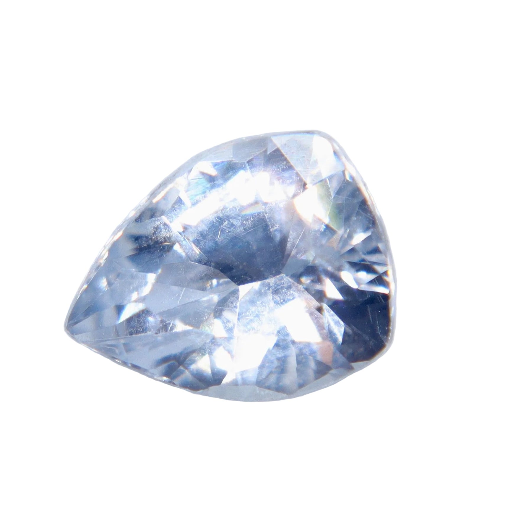 Natural White Sapphire (Heated) – 1.25 ct Modified Trillion Cut Loose Ceylon Sapphire | VS - Sapphirepal