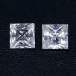 Natural White Sapphire Pair - Sapphirepal