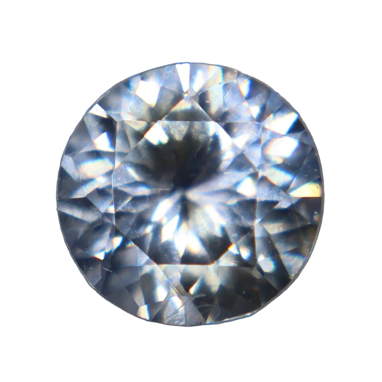 Natural White Sapphire | Round Cut | 0.60 Carat | 5.22 × 5.22 × 3.12 mm | Gemstone | Ceylon - Sapphirepal
