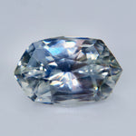 Facet detail of a natural white Ceylon sapphire with VS clarity
