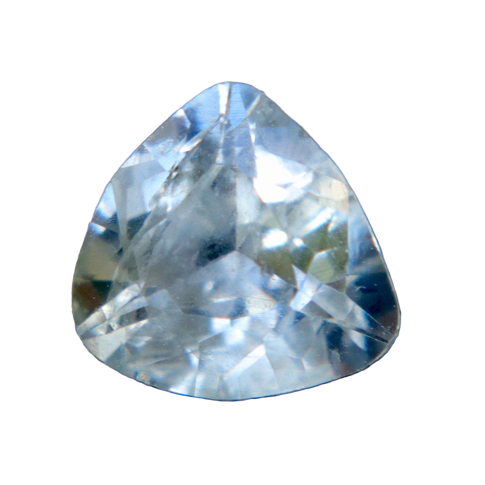 Natural White Sapphire with Blue Hint – 0.94 ct Trillion (Ceylon, SI, Unheated) - Sapphirepal