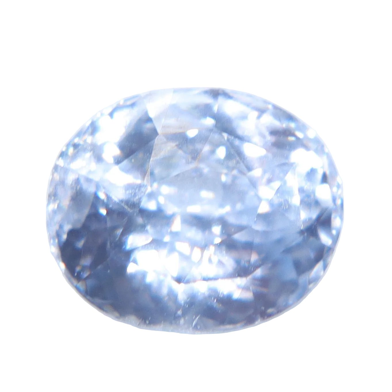 Natural White Sapphire with Blue Hue 1.06 Carat Oval Cut – Ceylon - Sapphirepal