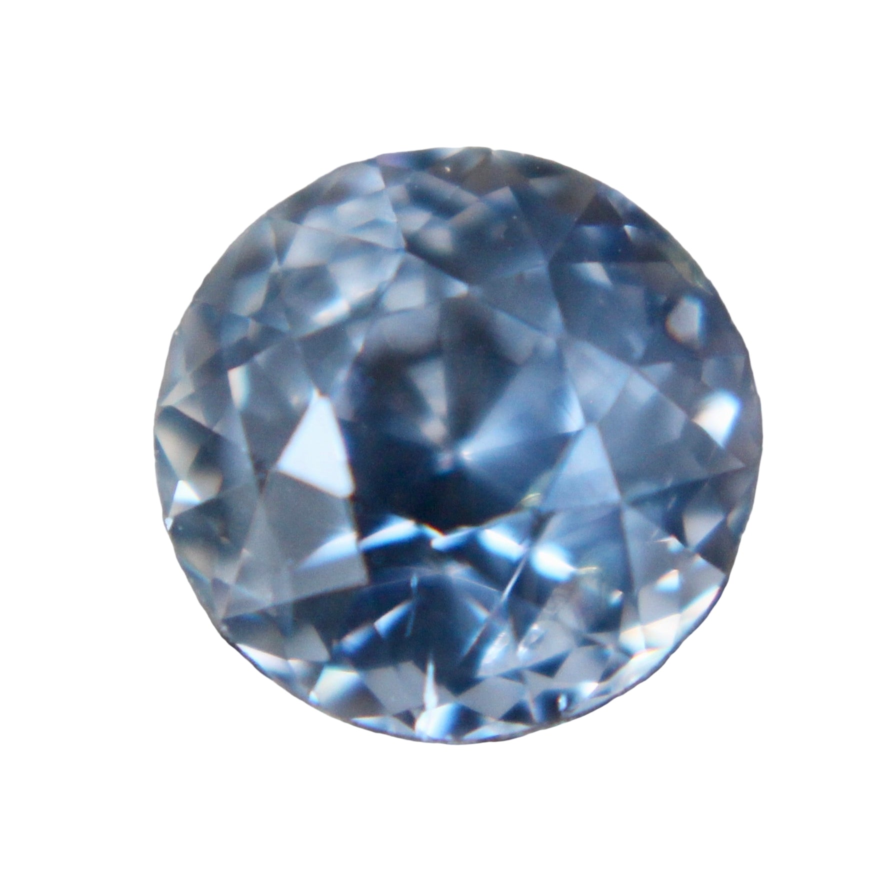 Natural white sapphire round cut loose stone for fine jewelry and engagement rings