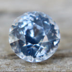 Transparent round cut white sapphire 1.45ct with authenticity confirmation card