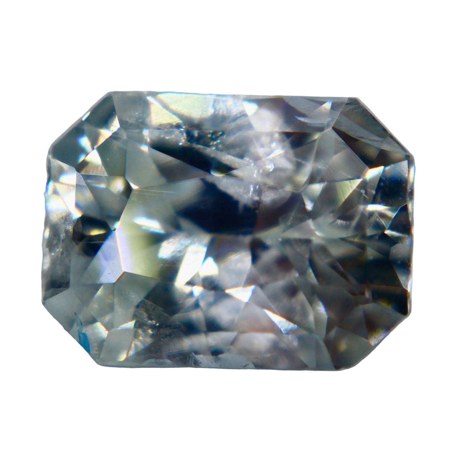 Natural White Sapphire with Slight Yellow | Emerald Cut | 2.88 Carat | Unheated Ceylon Gemstone - Sapphirepal