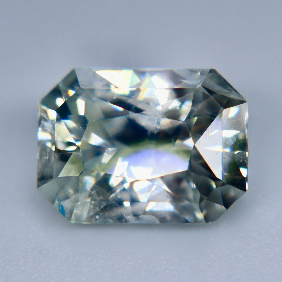 Natural White Sapphire with Slight Yellow | Emerald Cut | 2.88 Carat | Unheated Ceylon Gemstone - Sapphirepal
