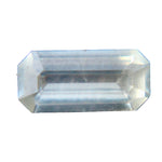 Emerald cut natural white sapphire with slight yellow hue 0.85 carat loose gemstone
