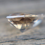 Natural White Sapphire with Soft Peach Undertone 1.85 Carat Freeform Cut from Ceylon - Sapphirepal