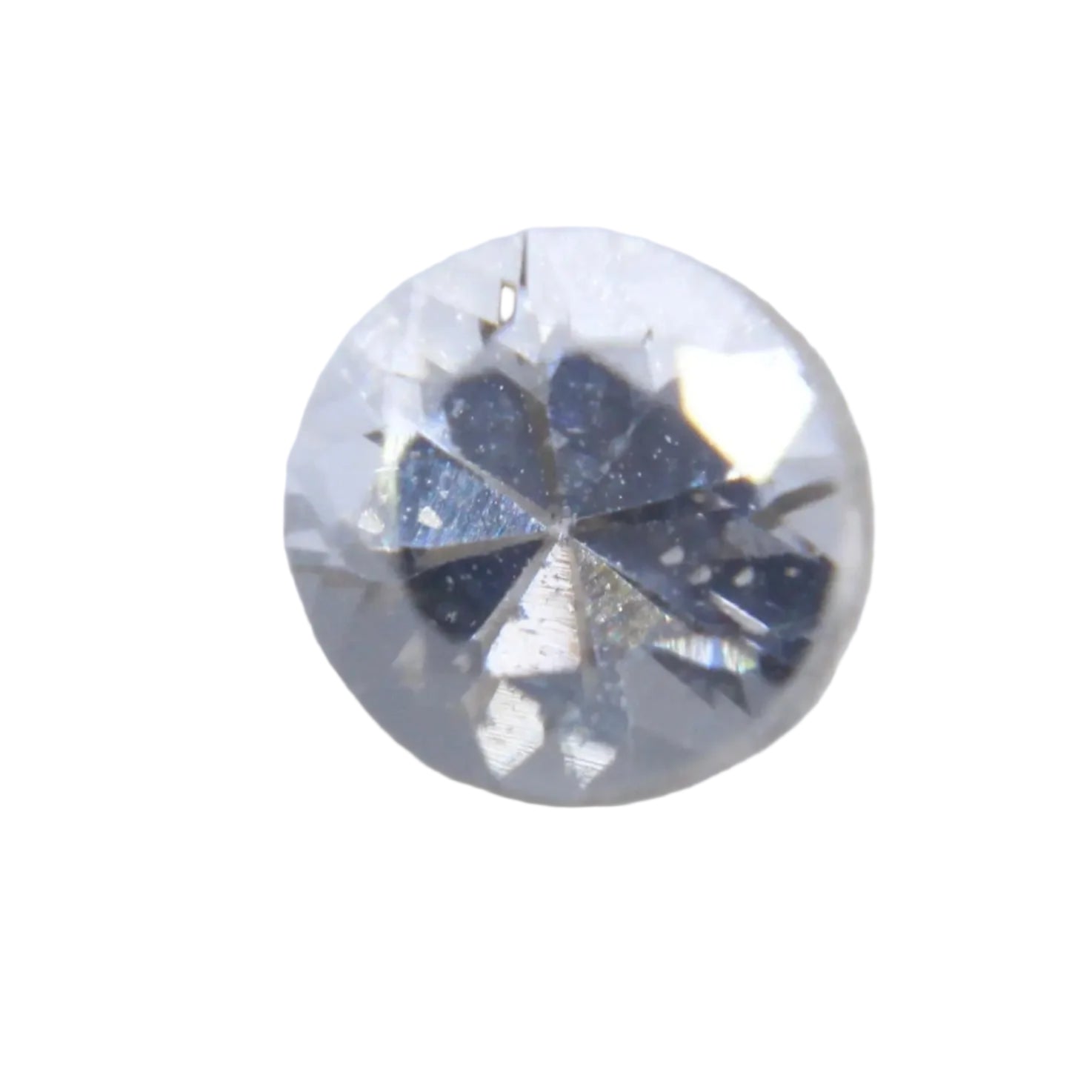 0.50 Carat Round Cut Natural White Sapphire from Ceylon