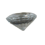 Eye-clean round white sapphire for engagement ring