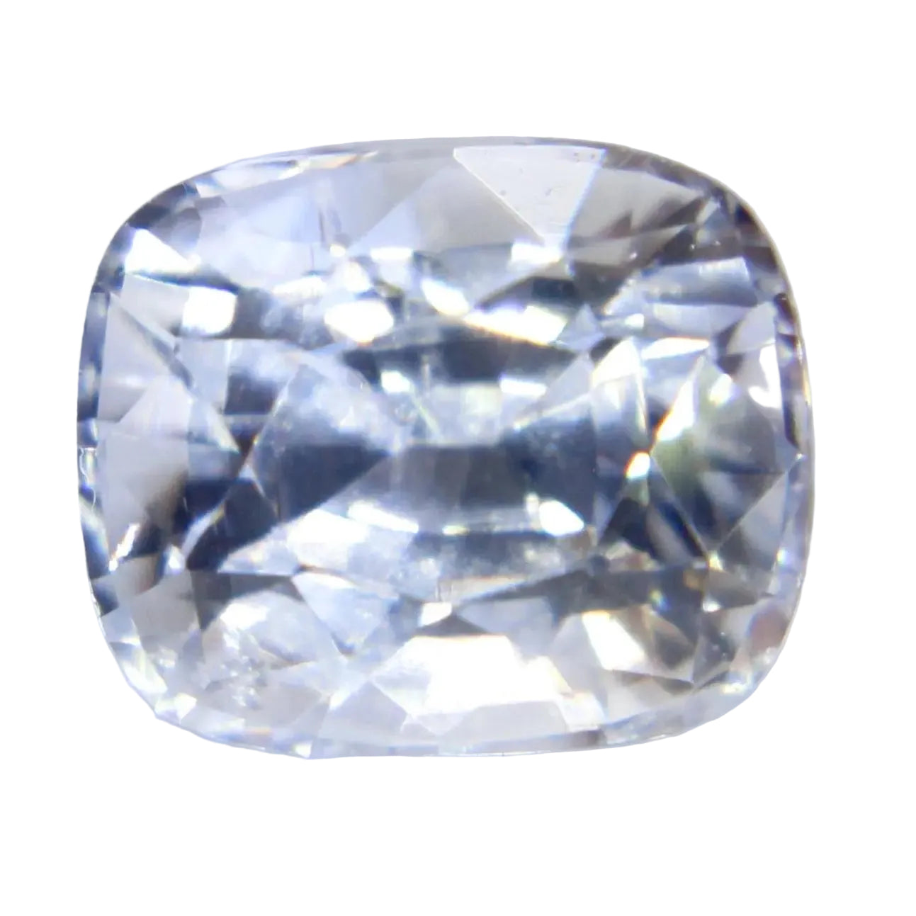 Natural white sapphire 0.88 carat cushion cut unheated loose gemstone Ceylon