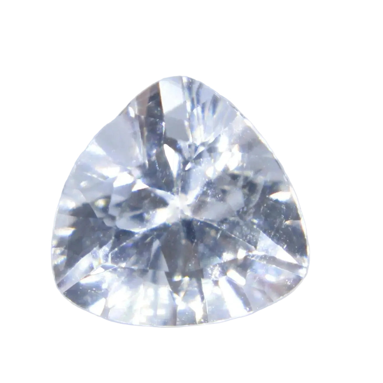 0.50ct natural white sapphire trillion cut untreated Ceylon loose gemstone