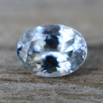 Natural white sapphire diamond alternative with cool tone for jewelry