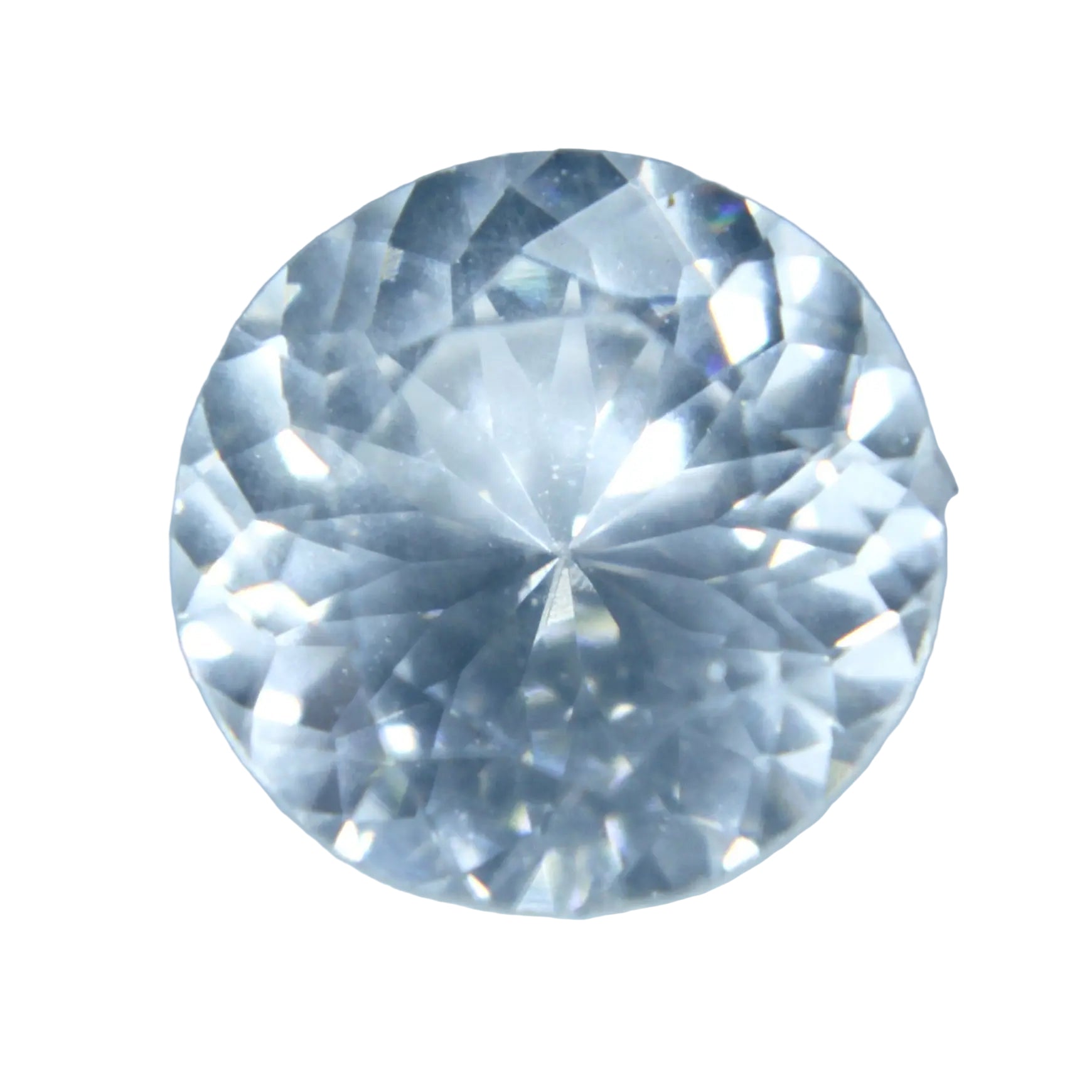 0.98ct natural white sapphire, round 6.22mm, Ceylon origin