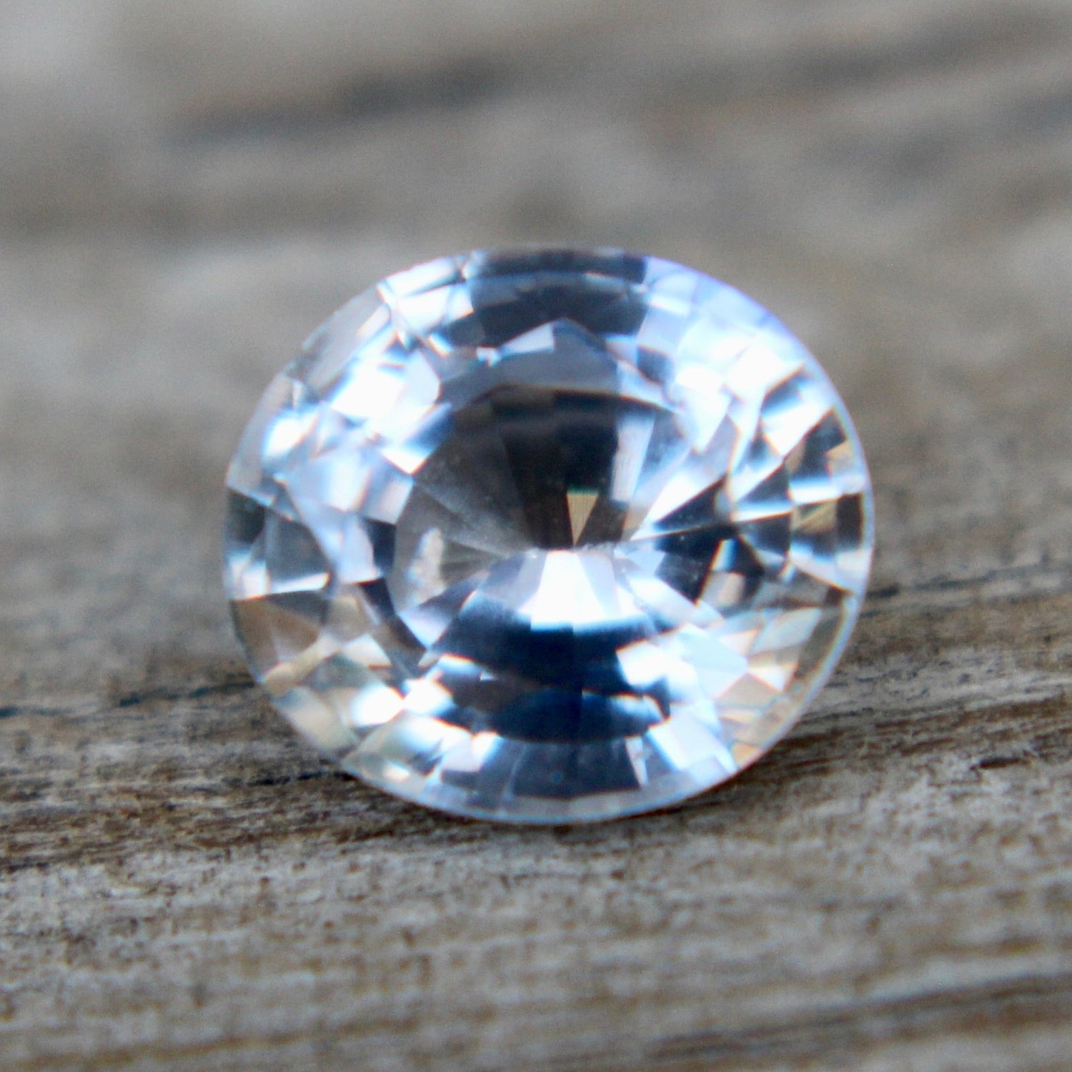6x5.2x3.2 mm colorless sapphire with faint blue undertone, loose stone