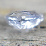 Natural VVS white sapphire gemstone 6 x 6 mm faceted stone