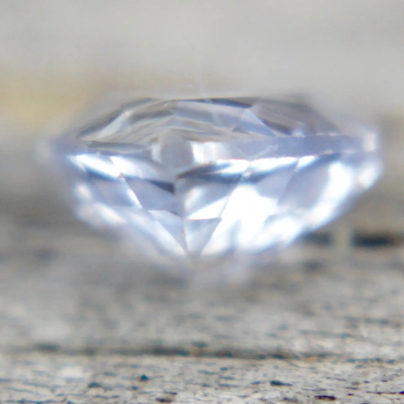 Natural VVS white sapphire gemstone 6 x 6 mm faceted stone