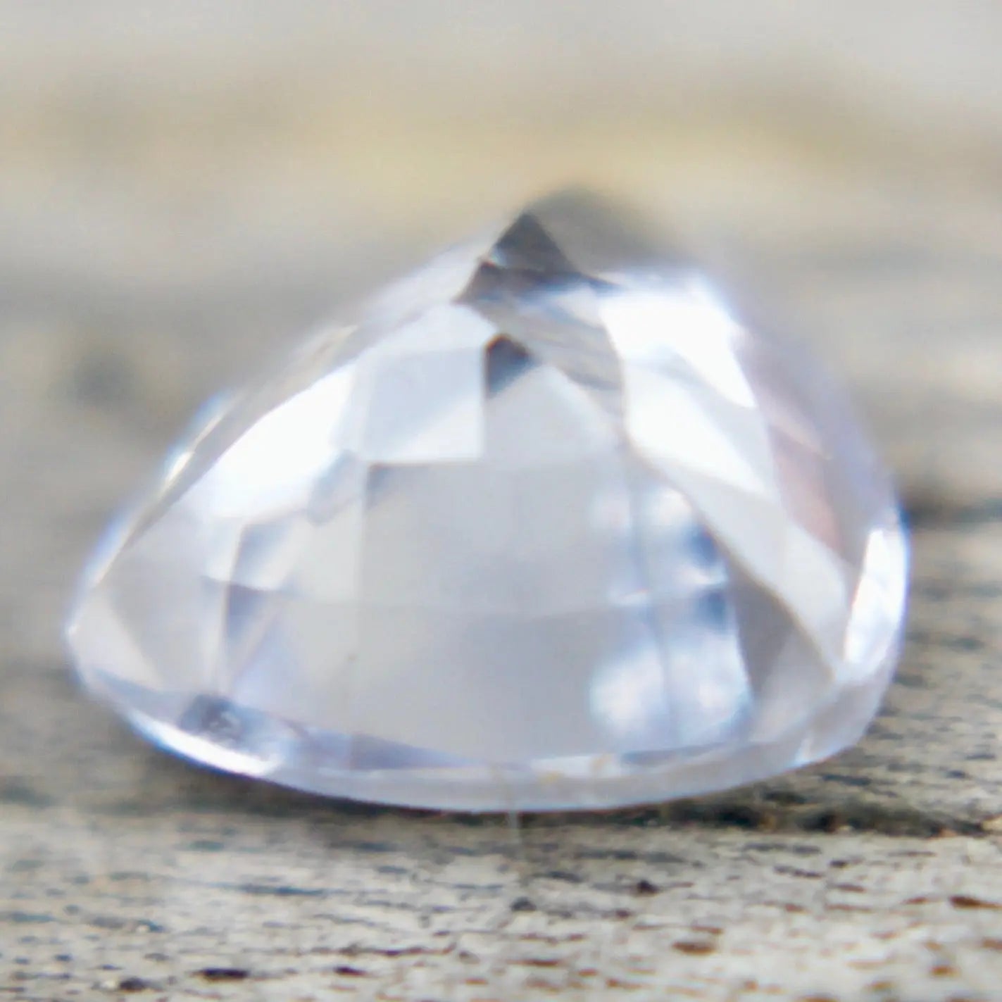 Trillion cut white sapphire loose gemstone for engagement ring design