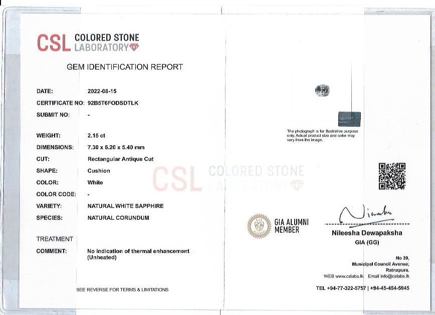 Natural White Sapphire - Sapphirepal