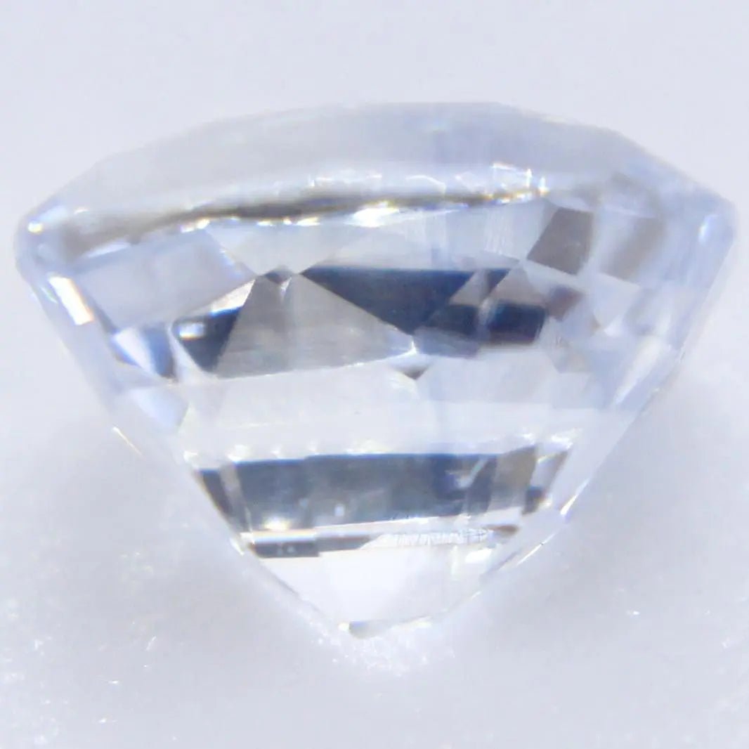 Cushion cut white sapphire VS clarity diamond alternative gemstone Australia