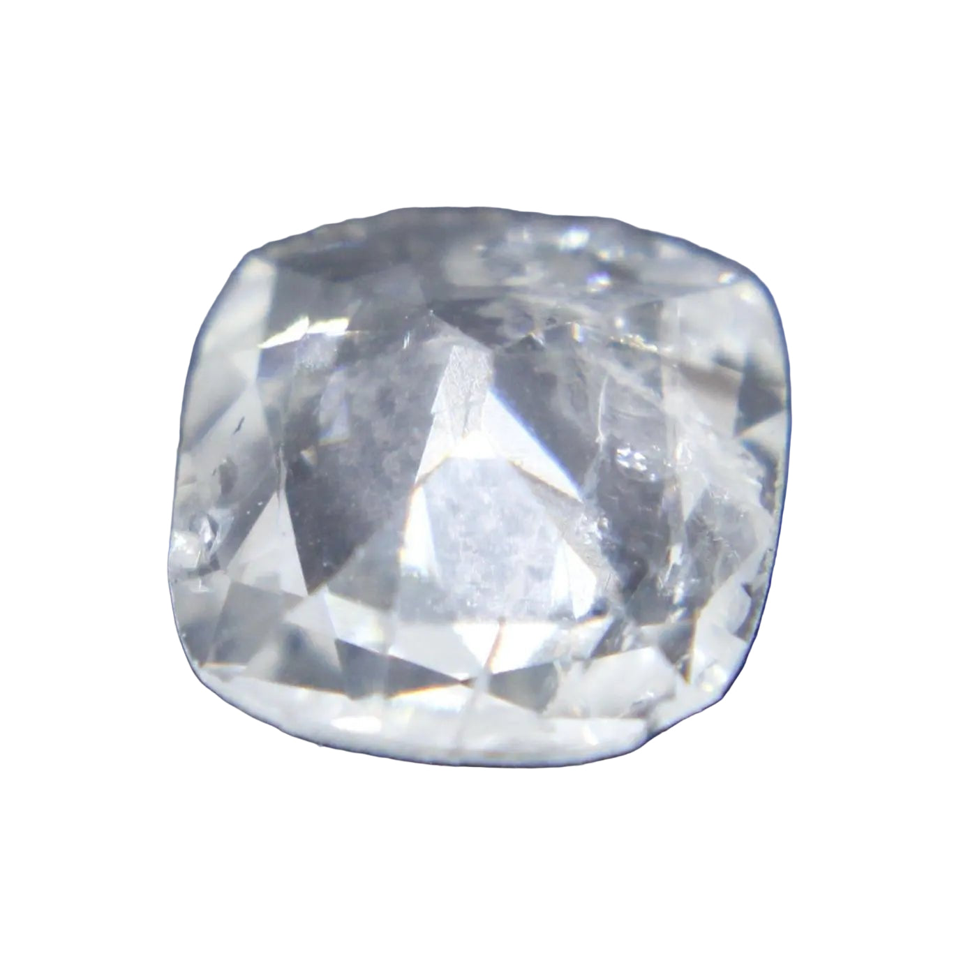 White sapphire 5.30×4.92×2.30 mm cushion, I clarity, earth-sourced