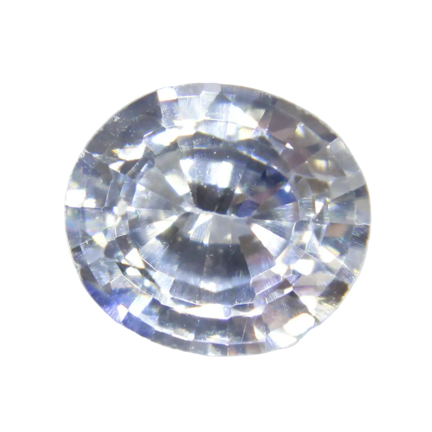 0.75ct natural white sapphire oval, unheated VS Ceylon gemstone