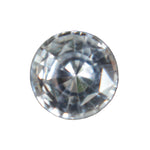 1.13ct natural white sapphire, round 6.39 mm, Ceylon origin – face-up