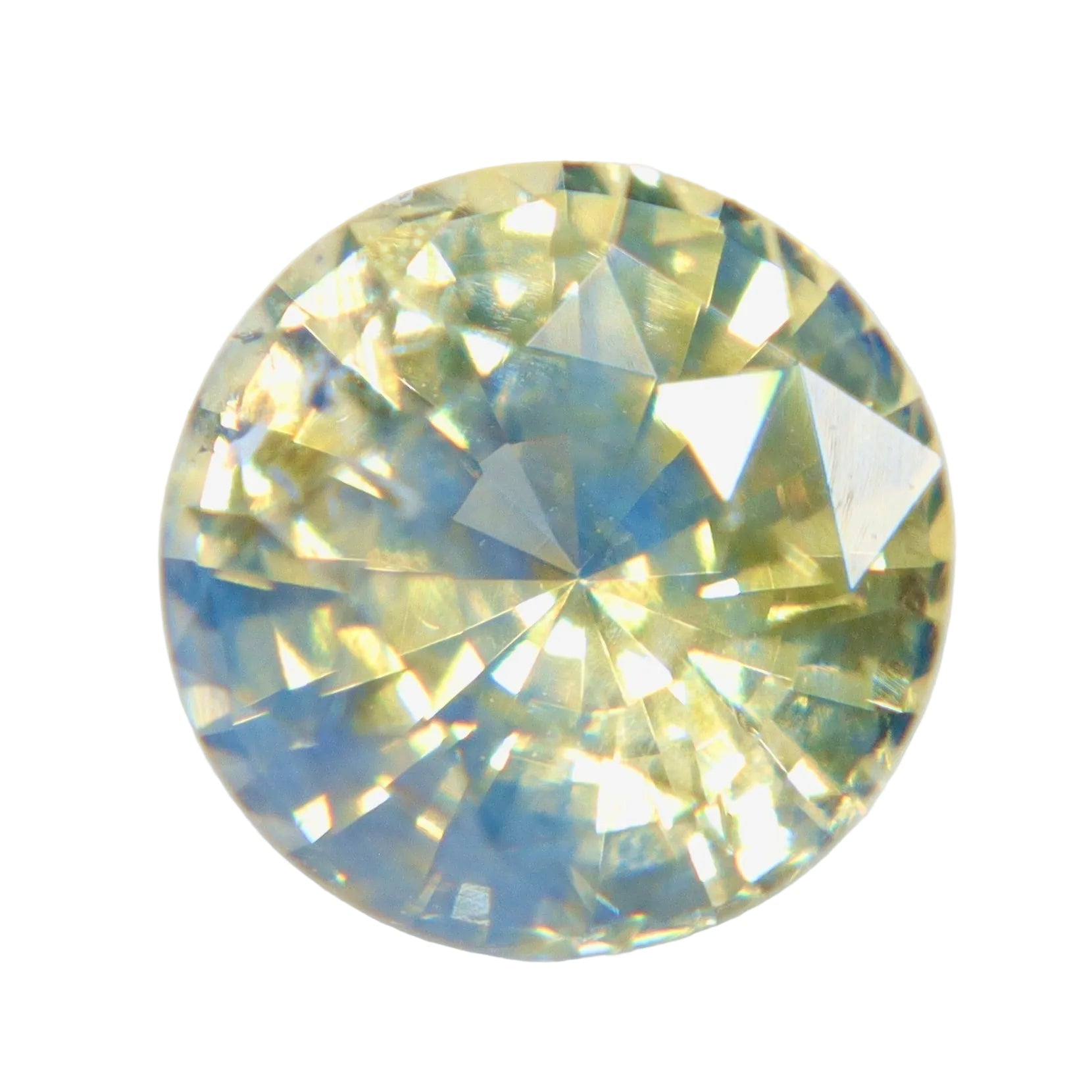 Natural Yellow Blue Bi-Color Ceylon Sapphire 1.34ct Round Cut - Sapphirepal