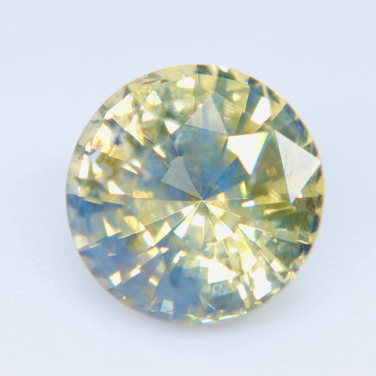 Natural Yellow Blue Bi-Color Ceylon Sapphire 1.34ct Round Cut - Sapphirepal