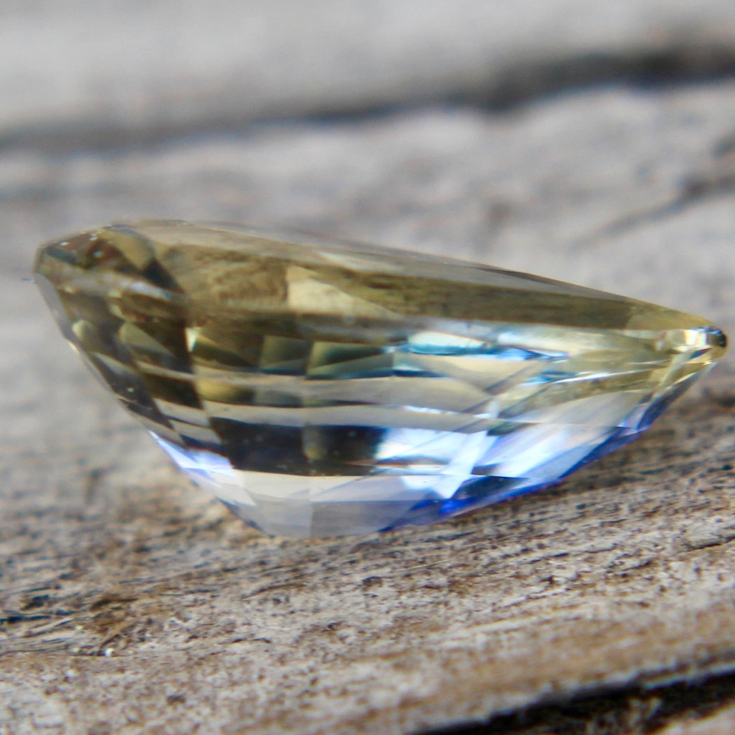 Natural Yellow Blue Sapphire – 1.61 Carat Pear Cut | Bi - Colour Untreated Gemstone - Sapphirepal