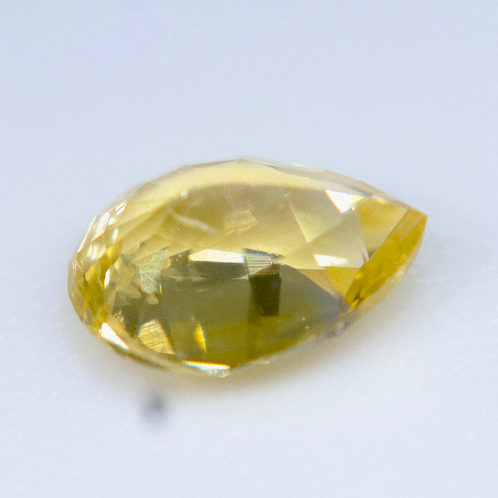 Natural Yellow Sapphire 0.48 Carat – Pear Cut Unheated Ceylon Gemstone - Sapphirepal