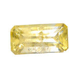 Natural Yellow Sapphire 0.57 Carat – Emerald Cut Unheated Ceylon Gemstone - Sapphirepal