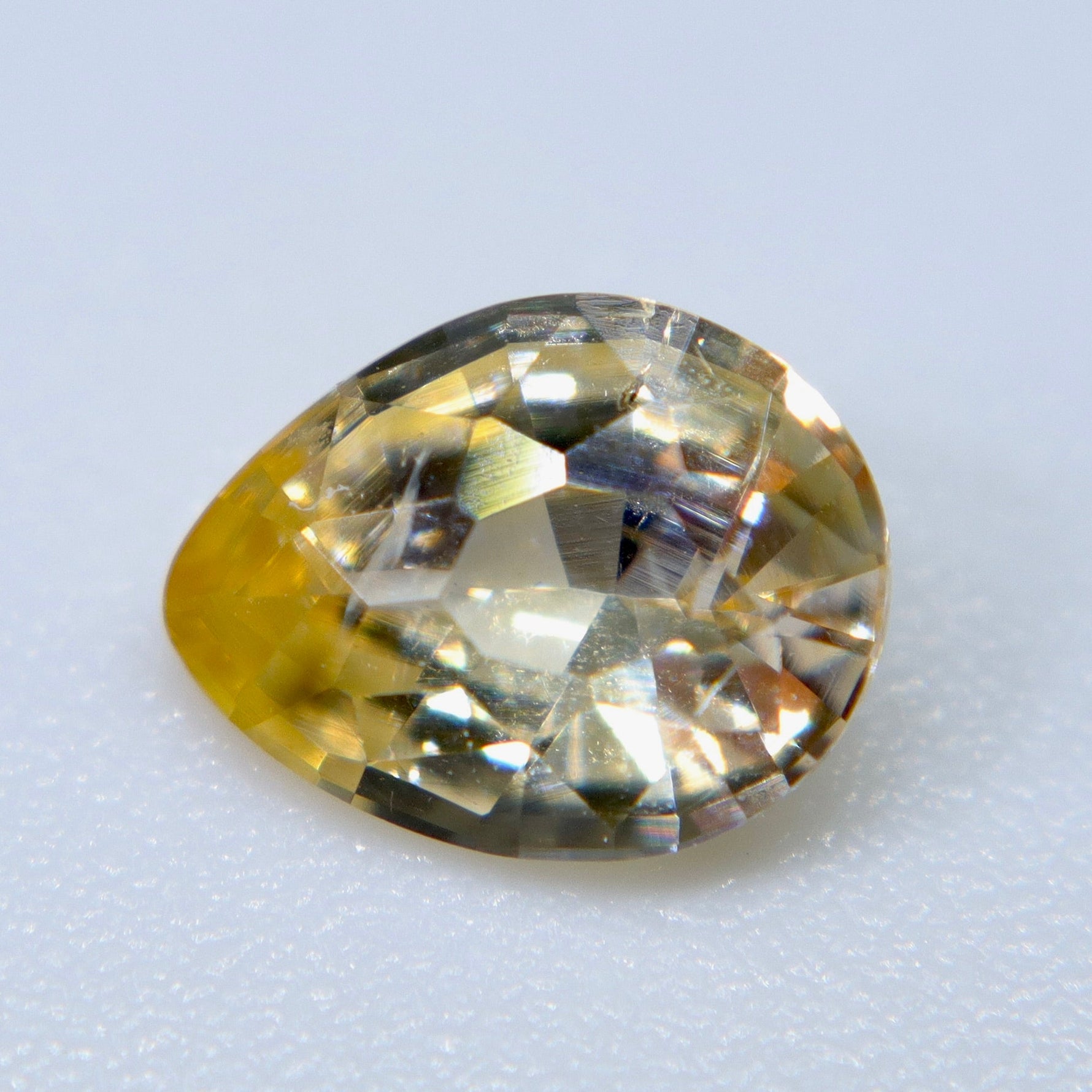 Natural Yellow Sapphire 0.60 Carat – Pear Cut Unheated Ceylon Gemstone - Sapphirepal