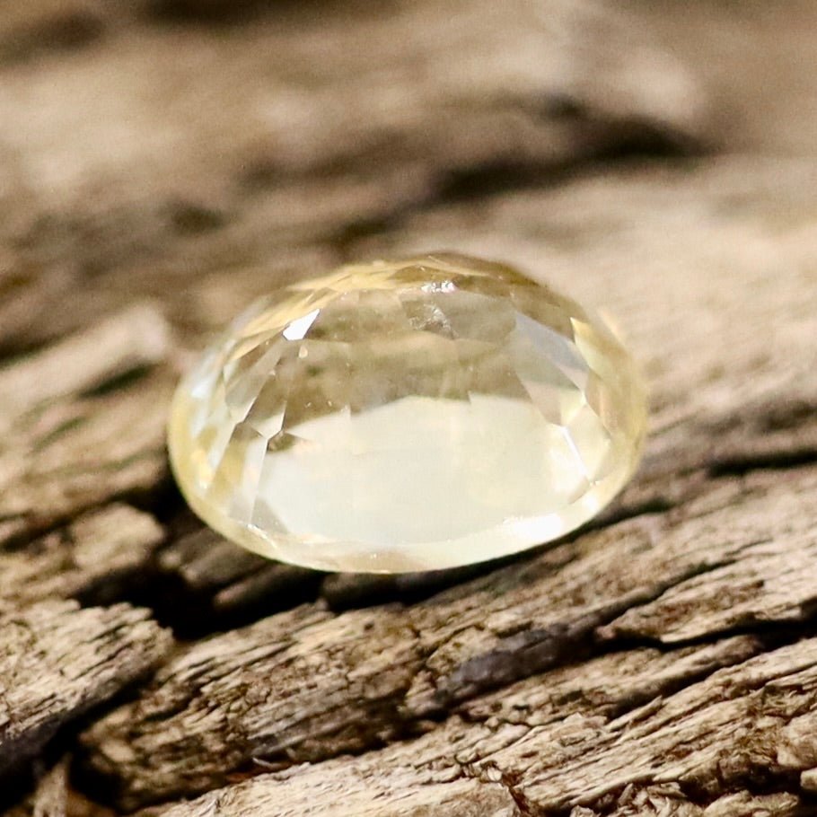 Natural Yellow Sapphire – 0.84 Carat | Oval Cut | Ceylon Gemstone - Sapphirepal