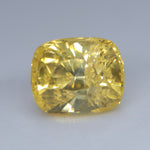 Natural cushion-cut yellow sapphire suitable for a custom ring or pendant