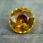Natural yellow sapphire from Sri Lanka in a classic round cut