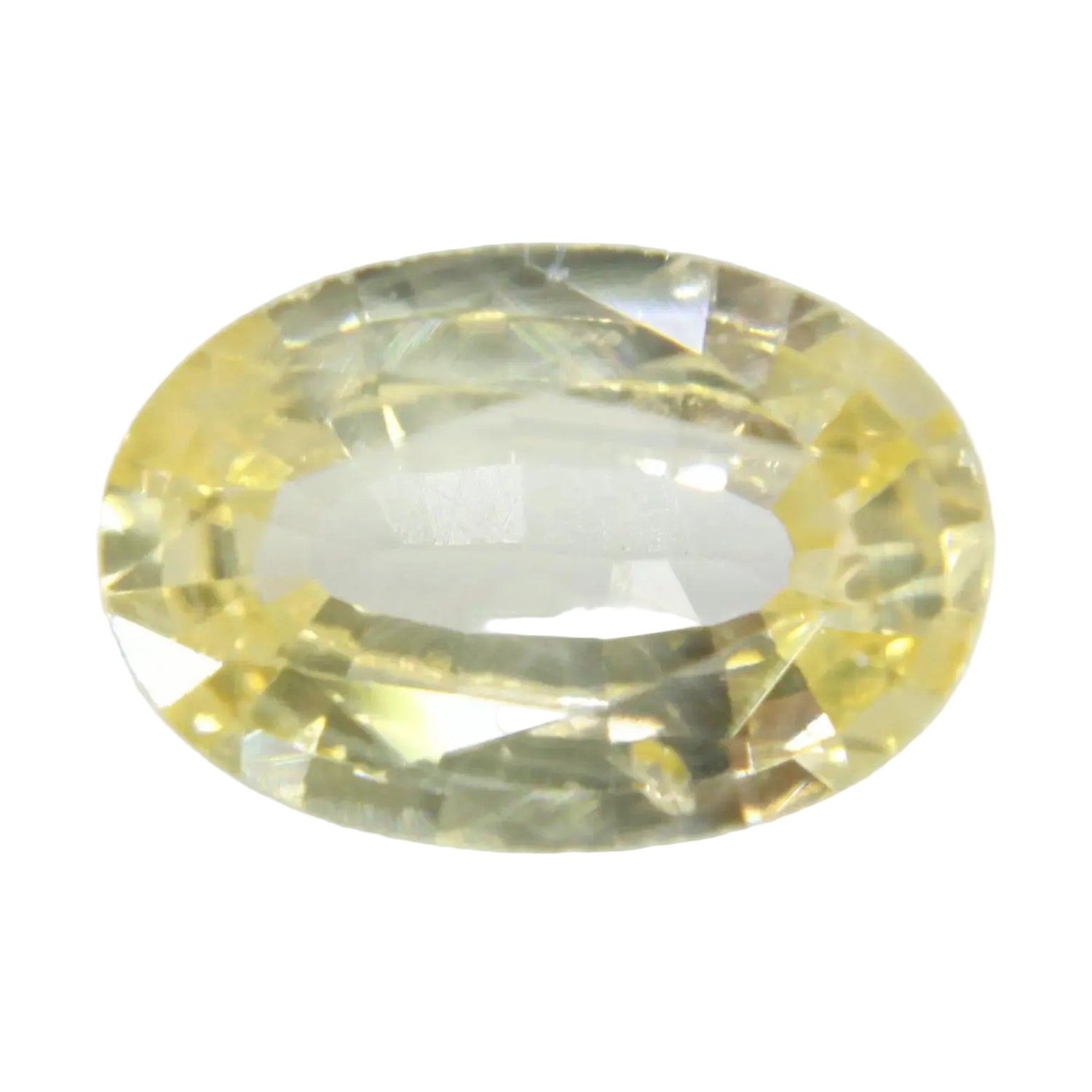 Natural yellow sapphire 0.95 carat oval cut Ceylon unheated loose gemstone